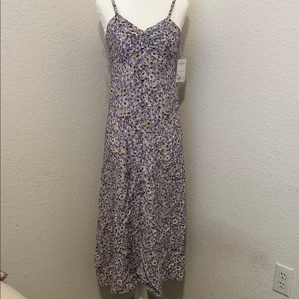 SO Purple Floral Midi Dress